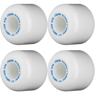 Powell Peralta White Mini-Cubic Skateboard Wheels 64mm