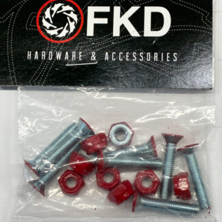 FKD Skateboard Hardware 1" inch Phillips head, Red Head